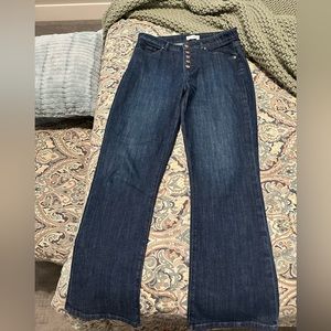 Women”s Loft tall curvy high rise kick crop jeans